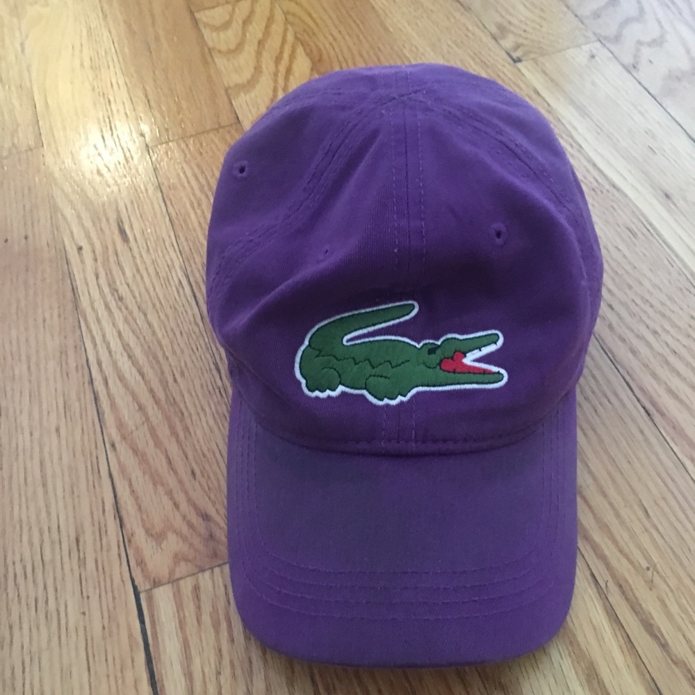 lacoste hat color: purple
